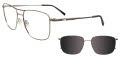 EasyClip EC579 With Magnetic Clip-On Lens Satin Steel & Matte Grey (020) Eyeglasses - Color Image