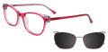 EasyClip EC582 With Magnetic Clip-On Lens Strawberry & Crystal Lilac (080) Eyeglasses - Color Image