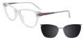 EasyClip EC584 With Magnetic Clip-On Lens Crystal with Polarized Lens (070) Eyeglasses - Color Image
