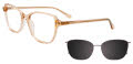 EasyClip EC585 With Magnetic Clip-On Lens Crystal Beige with Polarized Lens (010) Eyeglasses - Color Image