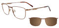 EasyClip EC588 With Magnetic Clip-On Lens Brown (010) Eyeglasses - Color Image
