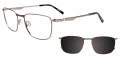 EasyClip EC588 With Magnetic Clip-On Lens Grey (020) Eyeglasses - Color Image