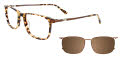 EasyClip EC595 With Magnetic Clip-On Lens Tortoise (010) Eyeglasses - Color Image