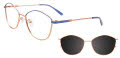 EasyClip EC608 with Magnetic Clip-On Lens Blue (050) Eyeglasses - Color Image