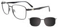 EasyClip EC614 with Magnetic Clip-On Lens Sat Black -090 Eyeglasses - Color Image