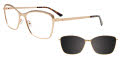 EasyClip EC615 with Magnetic Clip-On Lens Soft Gold & Black - 015 Eyeglasses - Color Image