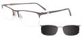 EasyClip EC620 with Magnetic Clip-On Lens Grey & Steel - 020 Eyeglasses - Color Image