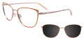 EasyClip EC624 with Magnetic Clip-On Lens Light Copper & Light Lilac-030 Eyeglasses - Color Image