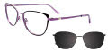 EasyClip EC624 with Magnetic Clip-On Lens Black & Light Purple-090 Eyeglasses - Color Image