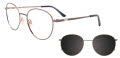 EasyClip EC625 with Magnetic Clip-On Lens Light Grey & Pink - 020 Eyeglasses - Color Image
