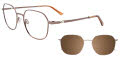 EasyClip EC626 with Magnetic Clip-On Lens Satin Light Brown (10) Eyeglasses - Color Image