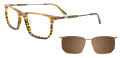 EasyClip EC627-With Magnetic Clip-On Lens Demiblond & Tortoise /Light Brown (010)  Eyeglasses - Color Image