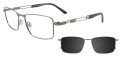 EasyClip EC638 With Magnetic Clip-On Lens Steel (020) Eyeglasses - Color Image
