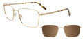 EasyClip EC639 with Magnetic Clip On Lens Gold (010) Eyeglasses - Color Image