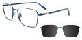 EasyClip EC639 with Magnetic Clip On Lens Navy (050) Eyeglasses - Color Image
