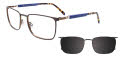 EasyClip EC641 with Magnetic Clip On Lens Greyish Blue (50) Eyeglasses - Color Image