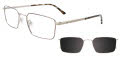 EasyClip EC645 With Magnetic Clip-On Lens Black & Silver  (020) Eyeglasses - Color Image