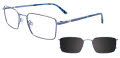EasyClip EC645 With Magnetic Clip-On Lens Brown & Blue  (050) Eyeglasses - Color Image