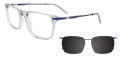 EasyClip EC646 with Magnetic Clip On Lens Crystal (70) Eyeglasses - Color Image