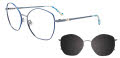 EasyClip EC650 with Magnetic Clip On Lens Light Blue & Blue (50) Eyeglasses - Color Image