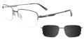 EasyClip EC662 with Magnetic Clip On Lens Dark Steel & Steel (020) Eyeglasses - Color Image