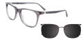 EasyClip EC670 with Magnetic Clip On Lens Transparent Grey (20) Eyeglasses - Color Image