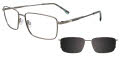 EasyClip EC672 with Magnetic Clip On Lens Satin Steel (020) Eyeglasses - Color Image