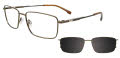 EasyClip EC672 with Magnetic Clip On Lens Shiny Khaki (060) Eyeglasses - Color Image