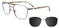 EasyClip EC674 With Magnetic Clip-On Lens Steel & Grey Multicolor / Grey Multicolor (020) Eyeglasses - Color Image