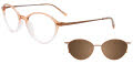 EasyClip EC675 with Magnetic Clip On Lens Light Brown to Peach Gradient (010) Eyeglasses - Color Image
