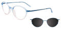 EasyClip EC675 with Magnetic Clip On Lens Light Blue to Pink Gradient (050) Eyeglasses - Color Image