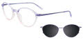 EasyClip EC675 with Magnetic Clip On Lens Light Purple to Pink Gradient (080) Eyeglasses - Color Image