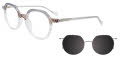EasyClip EC679 With Magnetic Clip-On Lens Transparent Grey & Crystal (070) Eyeglasses - Color Image
