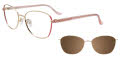 EasyClip EC684 With Magnetic Clip-On Lens Gold & Pink / Pink Glitter (030) Eyeglasses - Color Image