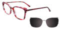 EasyClip EC687 with Magnetic Clip On Lens Red Tortoise (30) Eyeglasses - Color Image