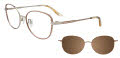 EasyClip EC690 With Magnetic Clip-On Lens Light Brown & Steel Mocha Mousse (010) Eyeglasses - Color Image