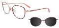EasyClip EC690 With Magnetic Clip-On Lens Pink & Pink Gold (030) Eyeglasses - Color Image