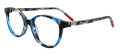 EasyClip EC693 No Clip On Lens Blue Tortoise & Red (050) Eyeglasses - Color Image