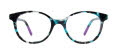EasyClip EC693 No Clip On Lens Teal Tortoise & Purple (060) Eyeglasses - Color Image