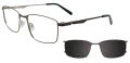EasyClip EC694 With Magnetic Clip-On Lens Steel& Silver (20) Eyeglasses - Color Image