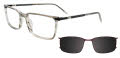 EasyClip EC695 with Magnetic Clip On Lens Slate Grey (020) Eyeglasses - Color Image