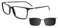 EasyClip EC695 with Magnetic Clip On Lens Black (090) Eyeglasses - Color Image