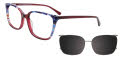 EasyClip EC706 with Magnetic Clip On Lens Brugundy & Multicolor / Burgundy (030) Eyeglasses - Color Image