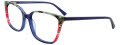 EasyClip EC706 with Magnetic Clip On Lens Blue & Multicolor/ Blue (050) Eyeglasses - Color Image