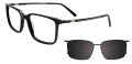 EasyClip EC720 With Magnetic Clip-On Lens Black (090) Eyeglasses - Color Image