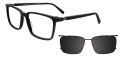EasyClip EC721 with Magnetic Clip On Lens Black Soft Touch (090) Eyeglasses - Color Image