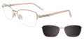 EasyClip EC724 with Magnetic Clip On Lens Pink & Steel (030) Eyeglasses - Color Image