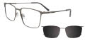 EasyClip EC725 with Magnetic Clip On Lens Steel (020) Eyeglasses - Color Image