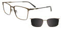 EasyClip EC725 with Magnetic Clip On Lens Olive (060) Eyeglasses - Color Image