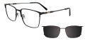 EasyClip EC725 with Magnetic Clip On Lens Black (090) Eyeglasses - Color Image